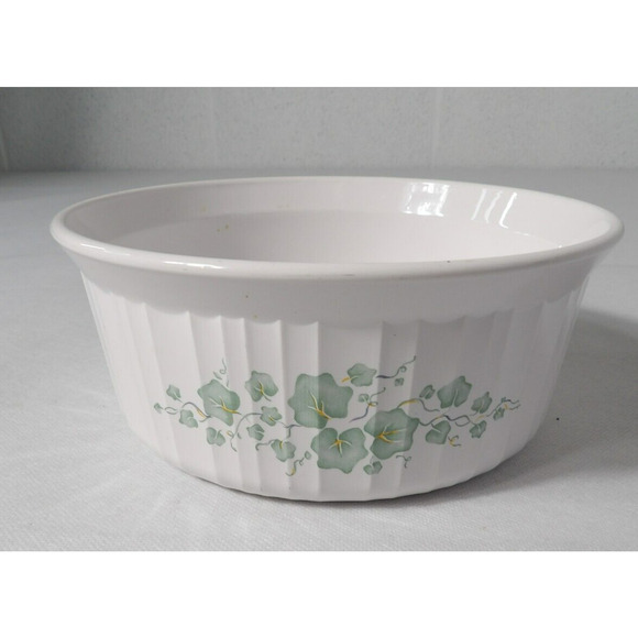 Vintage Corningware F-5-B Callaway IVy Round Frenchwhite Casserole Dish 1.6L - Picture 1 of 10